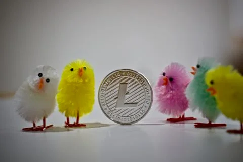Litecoin easter concept Stock Photos
