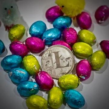 Litecoin easter concept Stock Photos