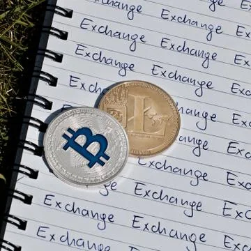 Litecoin exchange concept Stock Photos
