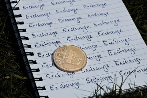 Litecoin exchange concept Stock Photos