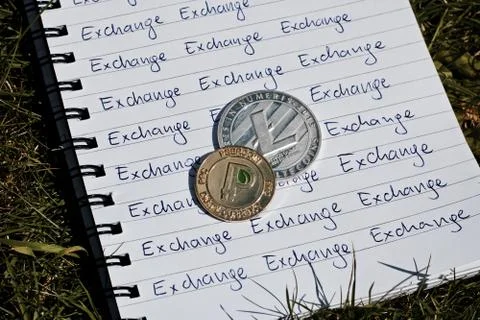 Litecoin exchange concept Stock Photos