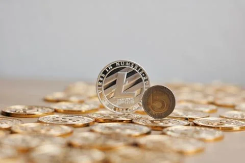 Litecoin gold concept Stock Photos