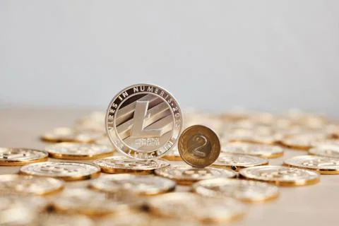 Litecoin gold concept Stock Photos