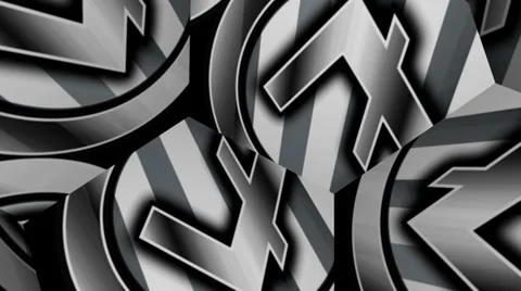 Litecoin Hexagon Stock Footage 34436904