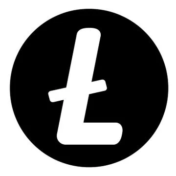 Litecoin icon on white. Stock Illustration