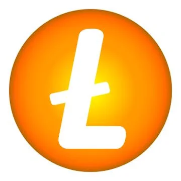 Litecoin icon on white. Stock Illustration