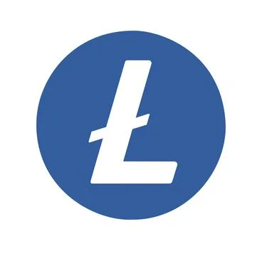 Litecoin, LTC flat icon on white background Stock Illustration