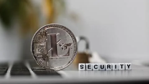 Litecoin security coin Stock Photos