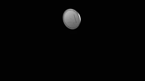 Litecoin soars and falls spinning on a transparent background, alpha channel Stock Footage 87471628