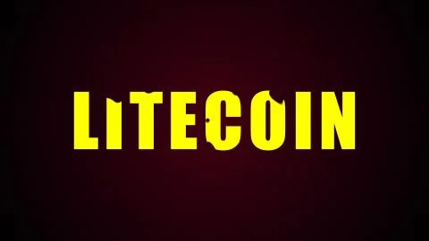 Litecoin text. Abstract background. Digital 3d rendering. Stock Illustration
