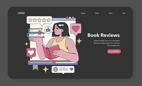 Literary Critique set.. Flat vector illustration Stock Illustration