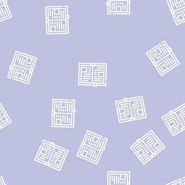 Literature book lesson line vector seamless pattern 스톡 일러스트