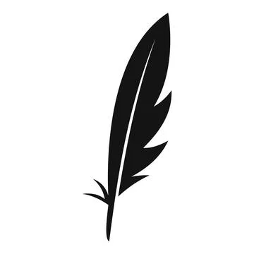 Literature feather icon simple vector. Light art Stock Illustration