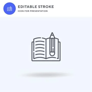 Literature icon vector, filled flat sign, solid pictogram isolated on white Stock Illustration