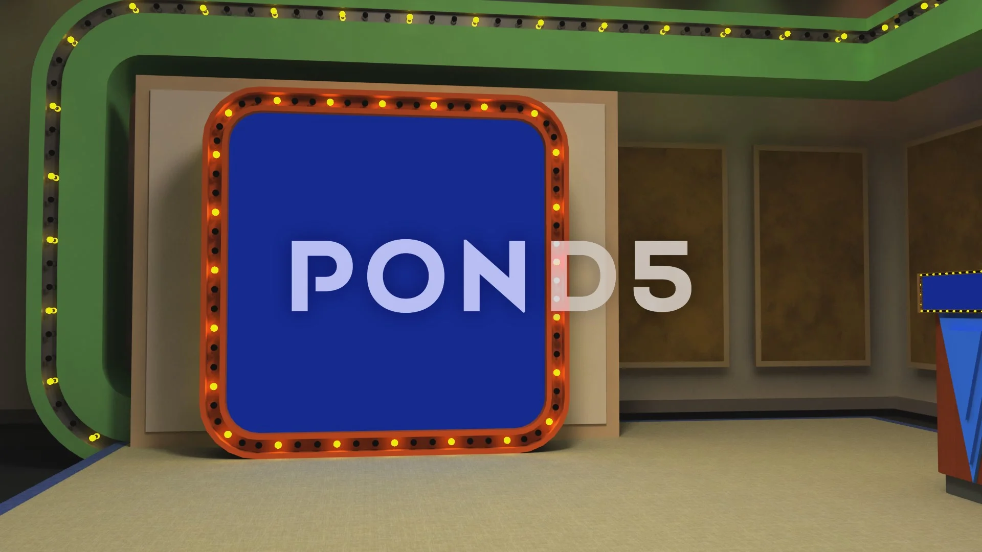 LiteSet31 Angle C Game Show Set with Scr... | Stock Video | Pond5