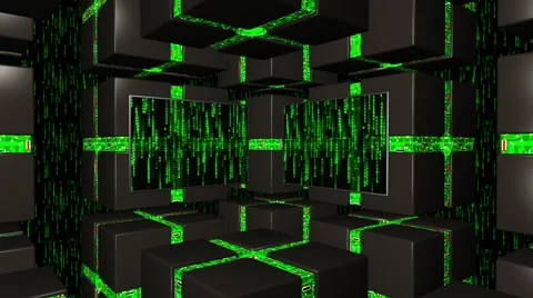 LiteSet34 Angle A Digital Environment with Matrix Numbers Stock-Footage 60583009