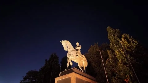 Litewski square - joseph pilsudski monument Stock Footage 320841191