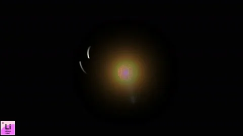 Lithium atom nucleus electron movement Stock Footage 63190312