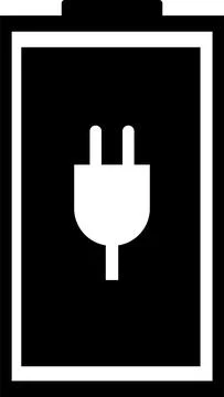 Lithium battery with plug icon. Stock Illustration