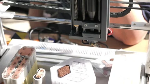 Lithium battery welding machine Stock Footage 297549463