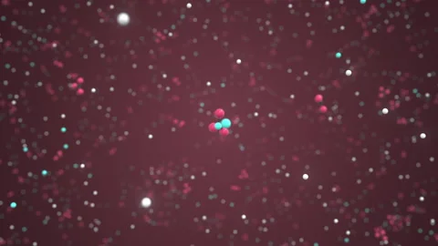Lithium carbonate molecule. Molecular model. Looping seamless 3d animation Stock Footage 153331265