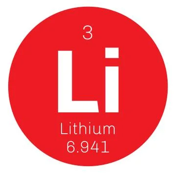 Lithium chemical element Stock Illustration
