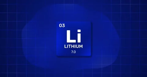 Lithium chemical element Periodic Table Stock Footage 296172935