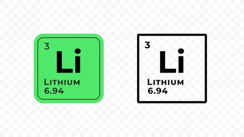 Lithium, chemical element of the periodic table vector design Stock Illustration