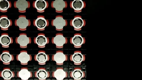 Lithium ion battery pack horizontal rotation Stock Footage 95448780