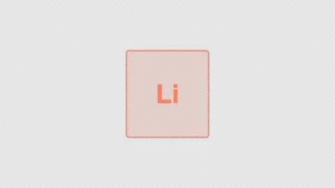 Lithium Li Periodic Table Element Tile Clean No Text Animation Video Overlay Alp Stock-Footage 339371749