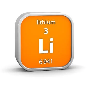 Lithium material sign Stock Photos
