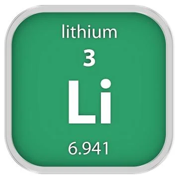 Lithium material sign Stock Photos