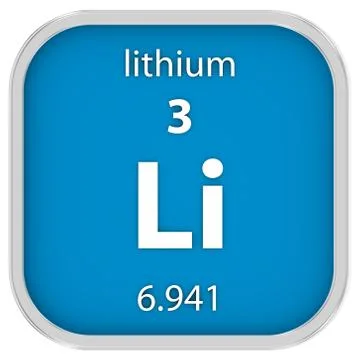 Lithium material sign Stock Photos
