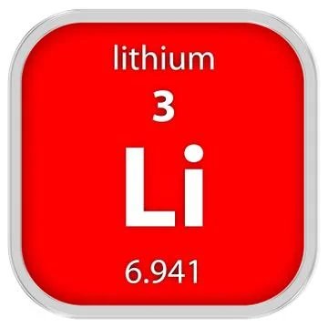 Lithium material sign 스톡 사진