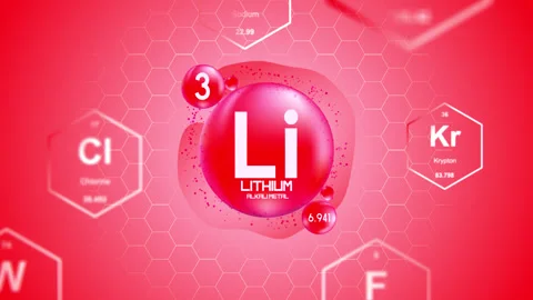 Lithium Periodic Element Cell Stock Footage 314260587