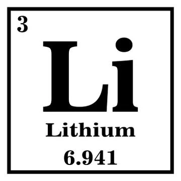 Lithium Periodic Table of the Elements Vector illustration eps 10 Stock Illustration