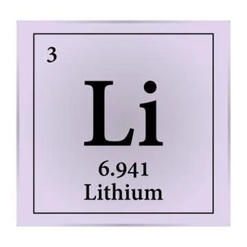 Lithium Periodic Table of the Elements Vector illustration eps 10 Stock Illustration