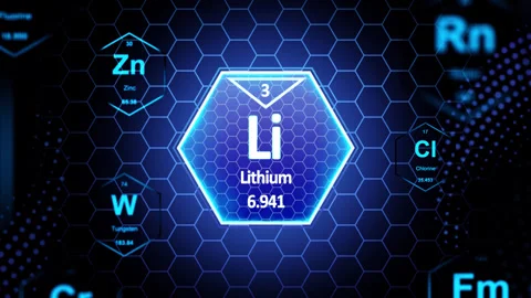Lithium(Li) Periodic Element Stock Footage 314223572