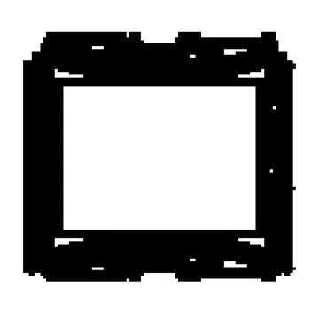 Lithography microchip frame pixel art vector illustration Illustrazione stock