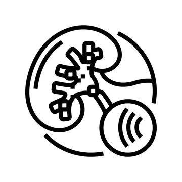 Lithotripsy urology line icon vector illustration 스톡 일러스트
