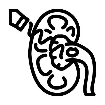 Lithotripsy urology line icon vector illustration Stock Illustration