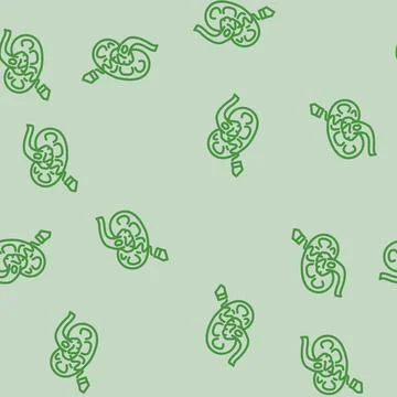Lithotripsy urology line vector seamless pattern イラスト素材