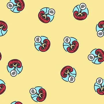 Lithotripsy urology vector seamless pattern Stock Illustration