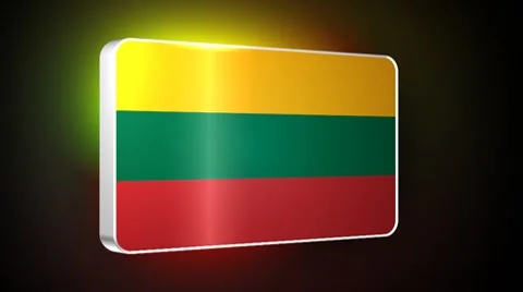 Lithuania 3d flag Stock Footage 7754280