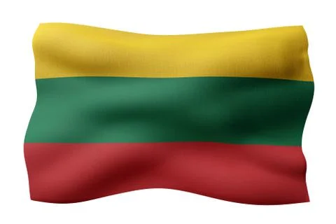 Lithuania 3d flag Stock Illustration