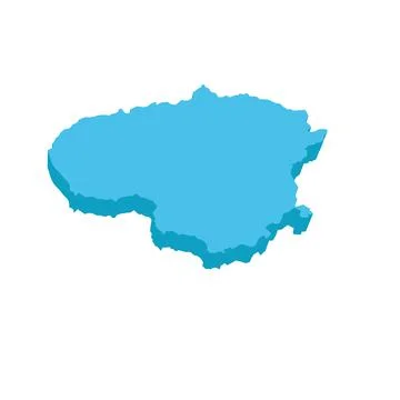 Lithuania - 3D map country Stock Illustration