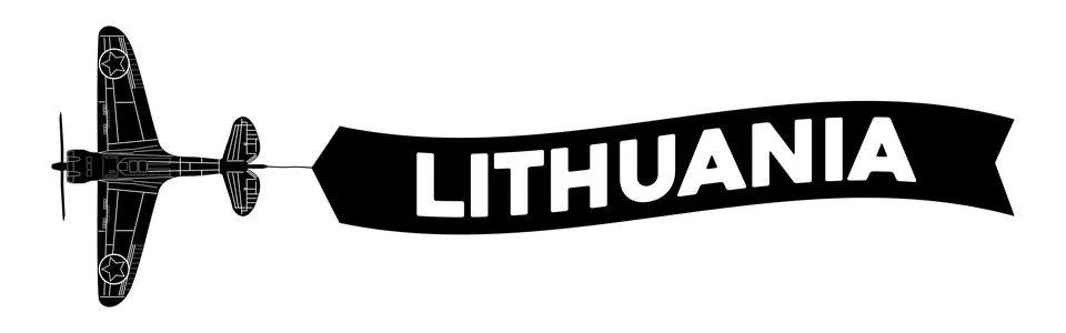 Lithuania advertisement banner Stock Illustration