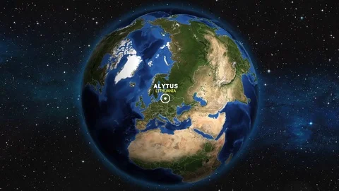 LITHUANIA ALYTUS ZOOM IN FROM SPACE Video stock 115669654
