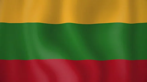 Lithuania animated flag. Seamless loop. 4K Stock Footage 145445175