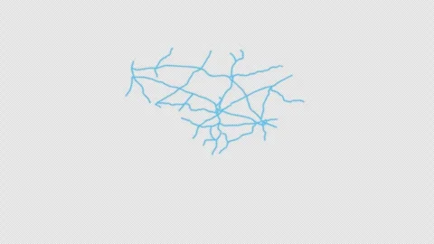 Lithuania Country Line Map Self Drawing Animated Overlay, Alpha 4K 스톡 동영상 340289601